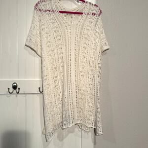 Cupshe Crochet Cream Colored Beach/Pool Cover Up Dress